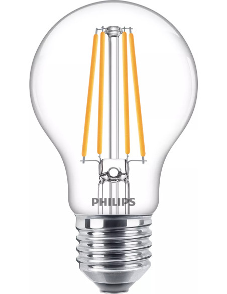 Philips Lampadina trasparente a filamento 75 W A60 E27