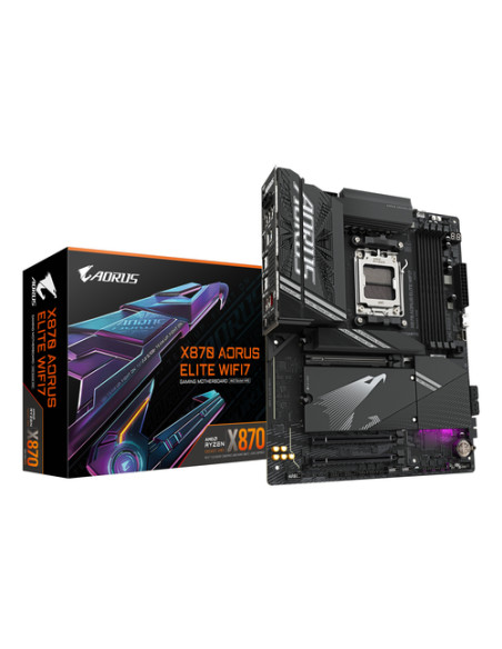 GIGABYTE X870 AORUS ELITE WIFI7 Scheda Madre - Supporta CPU AMD Ryzen 9000, 16+2+2 fasi VRM, fino a 8000MHz DDR5 (OC), 3xPCIe 5.