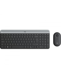 Logitech MK470 Kit Mouse e Tastiera Wireless per Windows, Ricevitore USB 2.4 GHz, Sottile, Compatto, Silenzioso, Batteria Lunga 