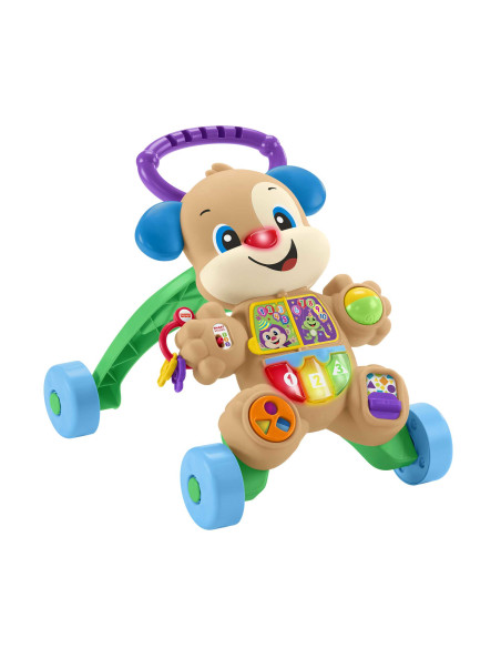 Fisher-Price Cagnolino Primi Passi - Ridi & Impara, Edizione multilingue, giocattolo musicale per camminare Giocattolo per Neona