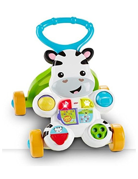 Mattel Zebra Primi Passi Spingibile, Giocattolo Elettronico Educativo con Musica e Suoni, per Bambini di 6 + Mesi