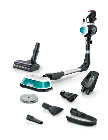 Bosch Scopa elettrica lavapavimenti 2in1 Unlimited 7 ProHygienic Aqua Bianco