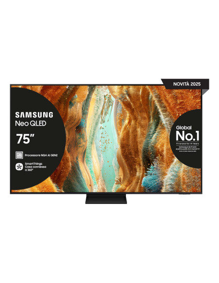 Samsung Neo QLED AI TV 75" QE75QN70FAUXZT 4K Mini LED, Processore NQ4 AI Gen2, 4K AI Upscaling, Motion Xcelerator 144Hz, Neo Qua