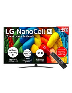 LG NanoCell AI 65NANO81A6A TV Serie NANO81 65'' 4K, α7 Gen8, HDR10, 20W, 3 HDMI con Game Optimizer, Smart TV WebOS 25