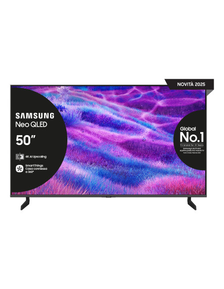 Samsung Neo QLED AI TV 50" QE50QN80FAUXZT 4K Mini LED, Processore NQ4 AI Gen2, 4K AI Upscaling, Motion Xcelerator 144Hz, Neo Qua