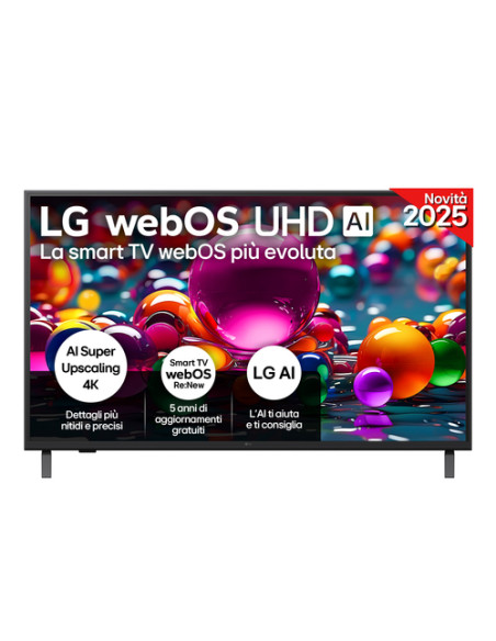 LG UHD AI 50UA75006LA TV Serie UA75 50'' 4K, α7 Gen8, HDR10, 20W, 3 HDMI con Game Optimizer, Smart TV WebOS 25