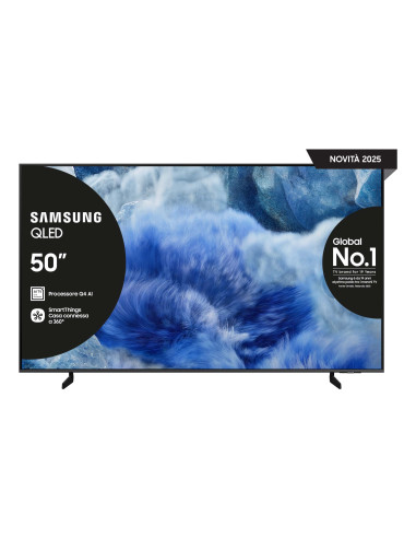 Samsung QLED AI TV 50" QE50Q8FAAUXZT 4K, Processore Q4 AI, 4K Upscaling, Color Booster Pro, OTS Lite, Air Slim Design, Vision AI