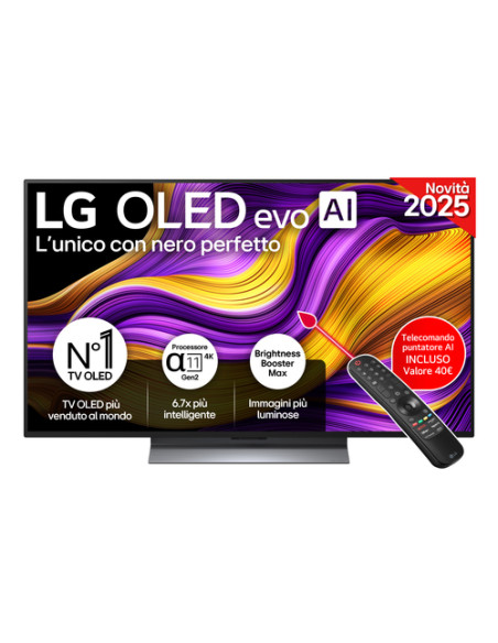 LG OLED evo AI OLED48G56LS TV Serie G5S 48'' 4K, α11 Gen2, Brightness Booster Max, 40W, 4 HDMI 165Hz, Smart TV 2025