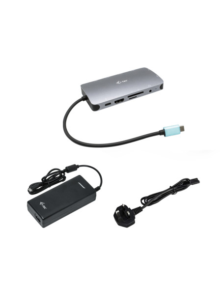 i-tec USB-C Metal Nano Dock HDMI/VGA with LAN + Charger 112W