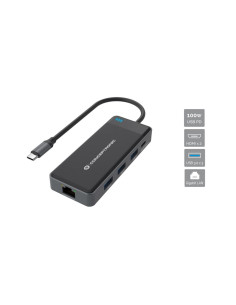 Conceptronic DONN14G replicatore di porte e docking station per laptop Cablato USB 3.2 Gen 1 (3.1 Gen 1) Type-C Grigio