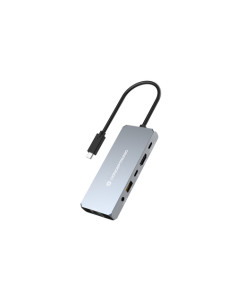 Conceptronic DONN22G replicatore di porte e docking station per laptop Cablato USB 3.2 Gen 2 (3.1 Gen 2) Type-C Grigio