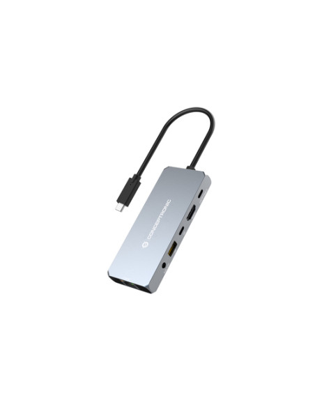 Conceptronic DONN22G replicatore di porte e docking station per laptop Cablato USB 3.2 Gen 2 (3.1 Gen 2) Type-C Grigio