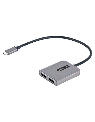 StarTech.com Adattatore USB-C HDMI - Hub USB C MST a Doppio HDMI 4K 60Hz - Convertitore USB Type-C a Multi Monitor HDMI per Note