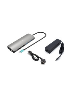 i-tec Metal USB-C Nano 2x Display Docking Station with PD 100 W + Charger 100W