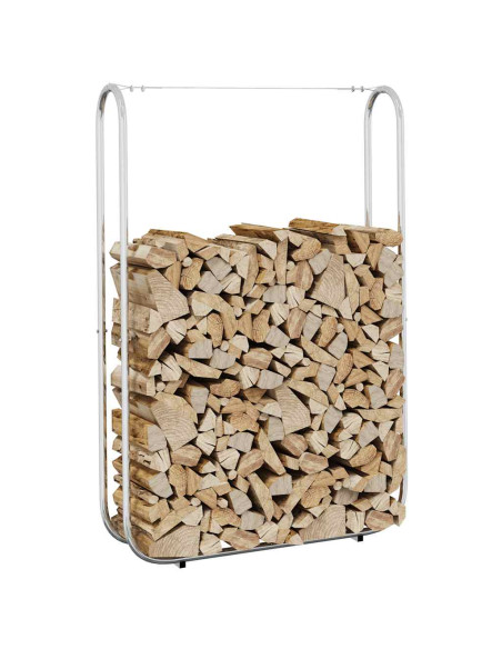 Rastrelliera per Legna 100x25x150 cm in Acciaio Zincato