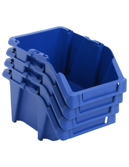 Contenitori Portaoggetti Impilabili 250 pz 103x165x76 mm Blu