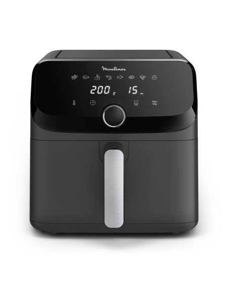 Moulinex Easy Fry Mega EZ855H , Friggitrice ad aria, Capacità Extra Large 7,5L/2kg, 8 programmi preimpostati, Coal Grey