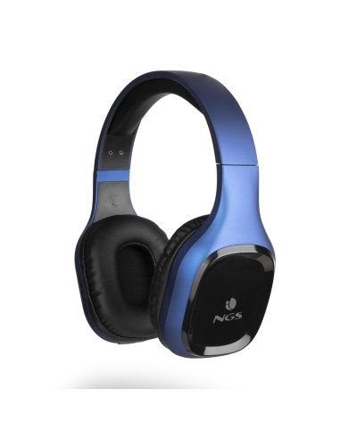 NGS Artica Sloth Auricolare Con cavo e senza cavo A Padiglione Musica e Chiamate Bluetooth Nero, Blu