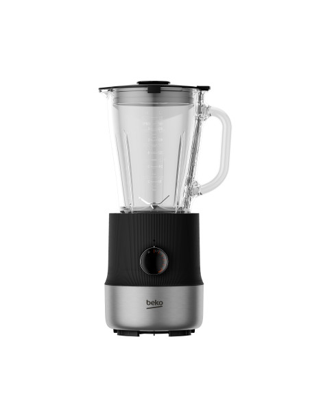 Beko TBN 81808 BX: Frullatore da Tavolo Sirius Line, 800 Watt, 1.75 L, Brocca in Vetro, Nero e Inox