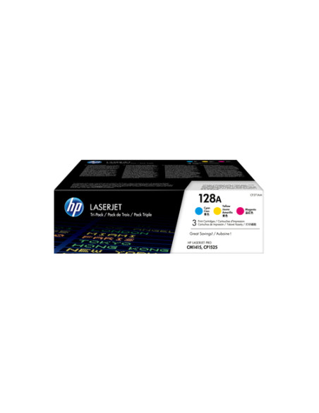 HP Confezione da 3 cartucce originali di toner ciano/magenta/giallo LaserJet 128A