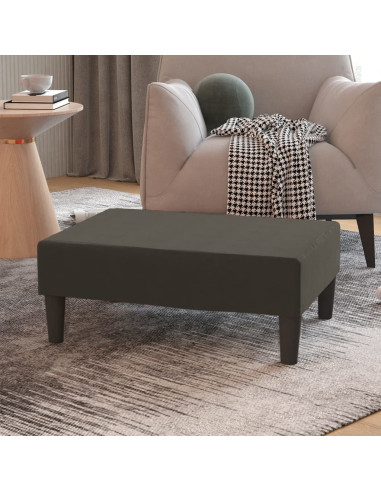 Poggiapiedi Grigio Scuro 78x56x32 cm in Velluto