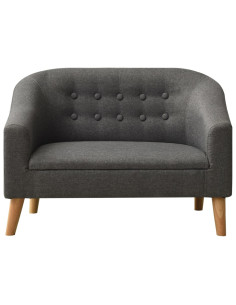 Divano per Bambini Grigio in Tessuto