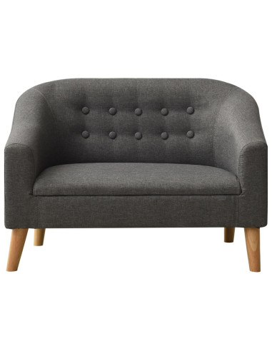 Divano per Bambini Grigio in Tessuto