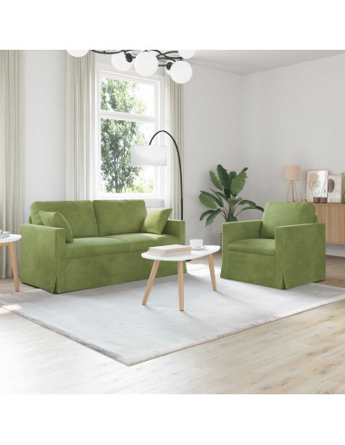 Divano 2 pcs Verde chiaro