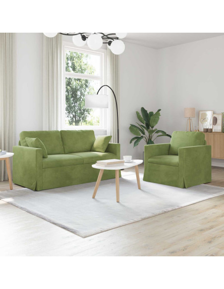 Divano 2 pcs Verde chiaro