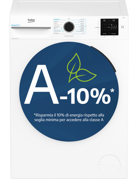 Beko b100 MWBM8147EB: Lavatrice 8kg, classe A-10%, 1400giri, linea estetica NX, motore inverter, Display Touch, colore Bianco, o