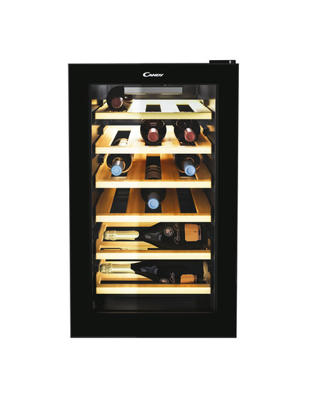 Candy DiVino CWCEL 210/N Cantinetta vino con compressore Libera installazione Nero 21 bottiglia/bottiglie