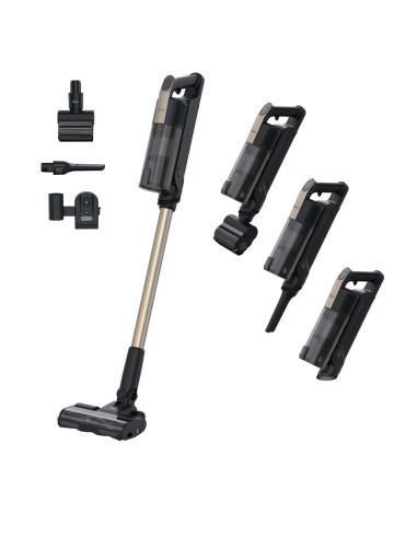 Hoover HF310P 011 Aspirapolvere a bastone 2 in 1 Batteria Secco HEPA Senza sacchetto 0,7 L 400 W Nero, Metallico 2,5 Ah
