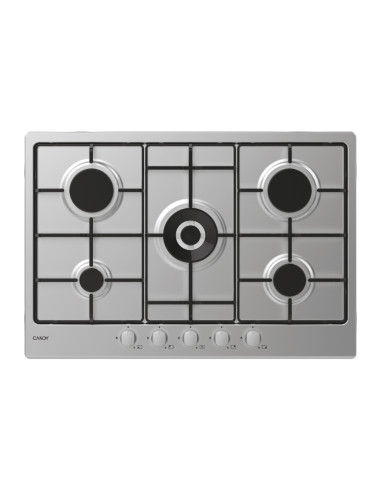 Candy Timeless CEL7P4WX Acciaio inox Da incasso 74.5 cm Gas 5 Fornello(i)