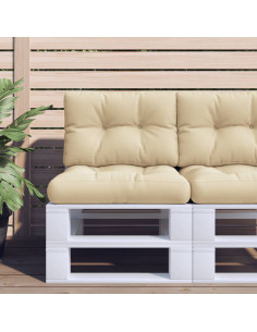 Cuscino per Pallet Beige 50x40x12 cm in Tessuto