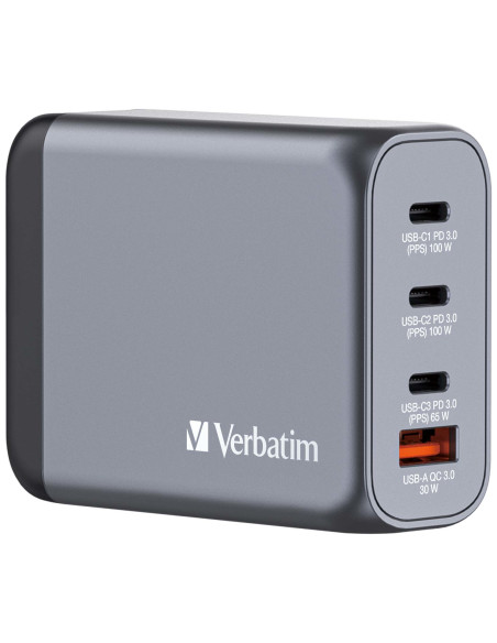 Verbatim GNC-100 Universale Nero, Grigio AC Ricarica rapida Interno