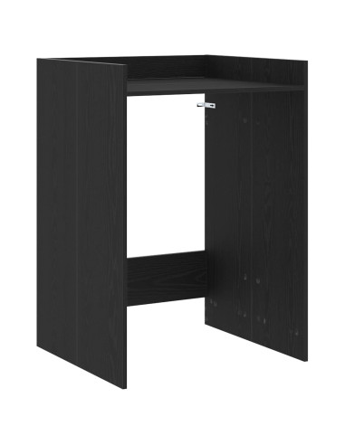 Mobiletto per lavatrice Rovere Nero 67,5 x 62 x 97 cm