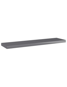 Ripiani per Libreria 8pz Grigio Lucido 40x10x1,5cm Multistrato