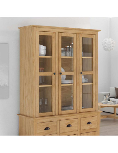 Armadio con Porte in Vetro BODO Marrone miele