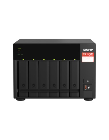 QNAP TS-673A NAS Tower Ryzen Embedded V1500B 8 GB DDR4 0 TB QNAP Turbo System Nero