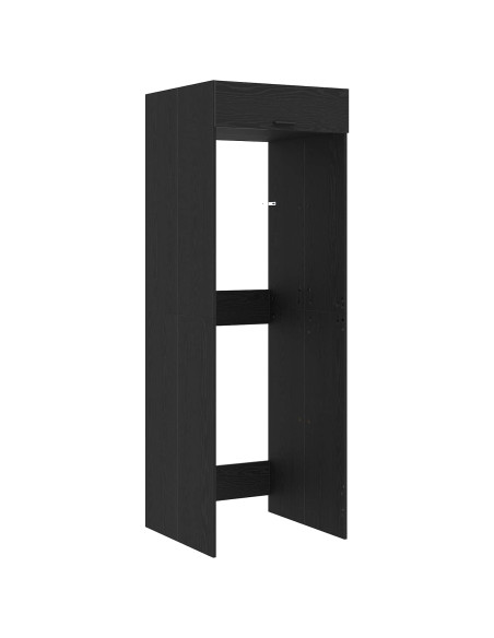 Mobiletto per lavatrice Rovere Nero 67,5 x 68 x 200 cm