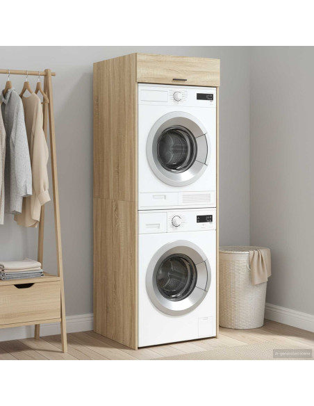 Mobiletto per lavatrice con porta Sonoma 67,5 x 68 x 200 cm