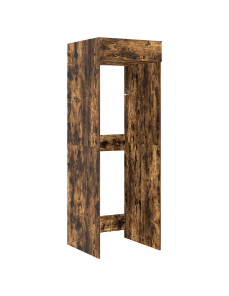 Mobiletto per lavatrice Rovere fumé 67,5 x 68 x 200 cm