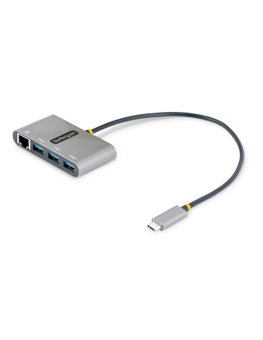 StarTech.com Hub USB-C con Ethernet a 3 porte - Adattatore USB Type-C con 3x USB-A e 1X Ethernet Gigabit - Splitter USB C Alimen