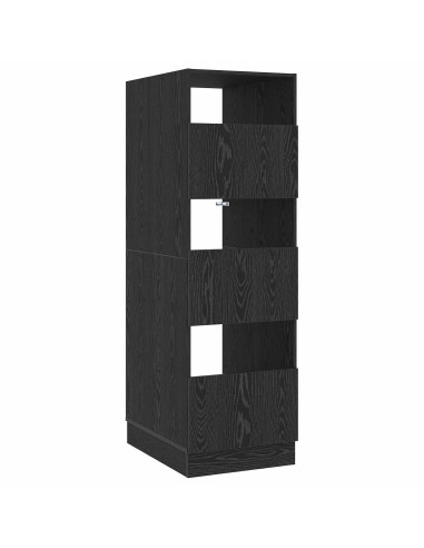 Mobile da lavanderia con porta Rovere Nero 50 x 68 x 162 cm