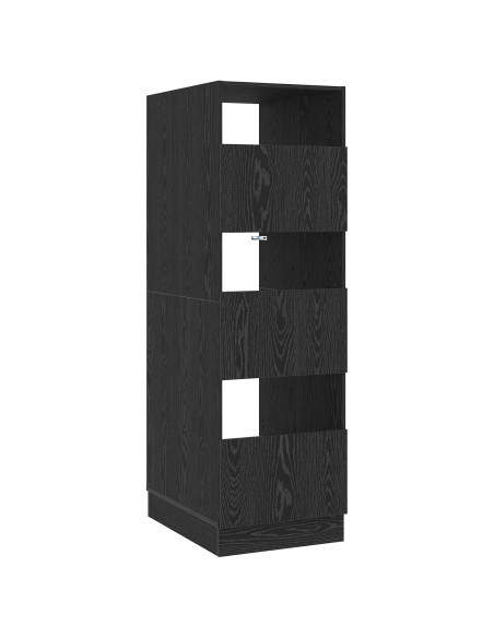 Mobile da lavanderia con porta Rovere Nero 50 x 68 x 162 cm