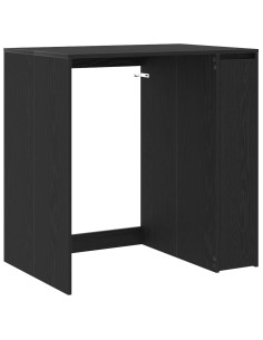 Mobiletto per lavatrice con porta Rovere Nero 87 x 60 x 89 cm