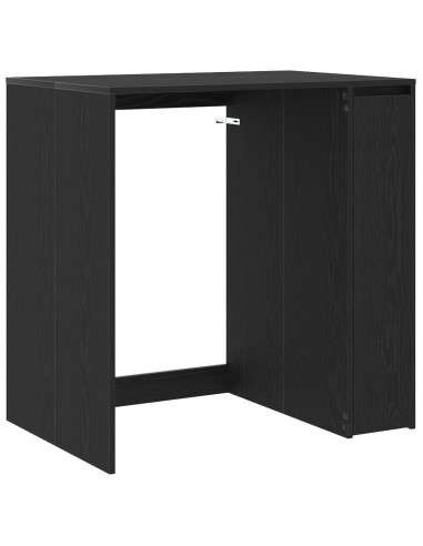 Mobiletto per lavatrice con porta Rovere Nero 87 x 60 x 89 cm