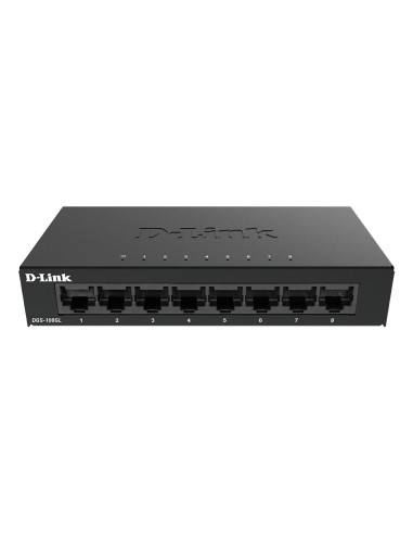 D-Link DGS-108GL Non gestito Gigabit Ethernet (10/100/1000) Nero