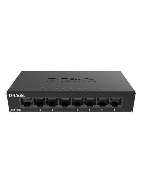 D-Link DGS-108GL Non gestito Gigabit Ethernet (10/100/1000) Nero