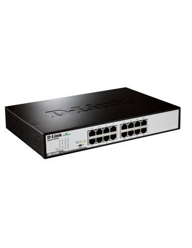 D-Link DGS-1016D/E switch di rete Non gestito Nero, Metallico
